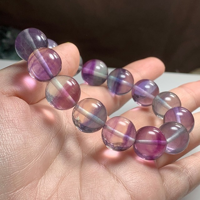 5.レア色☆発色美✩グラデーションフローライトブレスレット