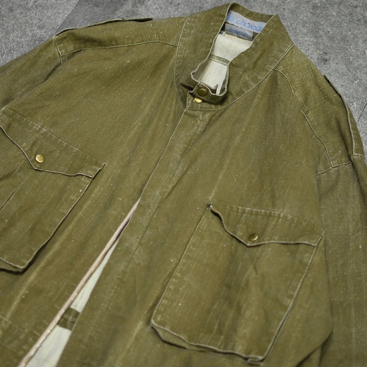 design 4pocket cotton linen jacket