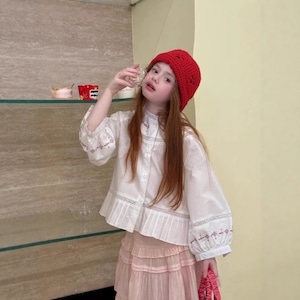 春民族柄刺しゅうブラウス