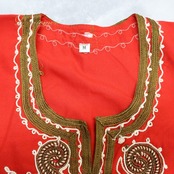 ベリーダンス 衣装 ワンピース ドレス レッド系 刺繍 赤 茶 白 羽織り 長袖 ロング スリット ガラベーヤ ハリージ 民族舞踏 ダンス衣装 練習 レッスン イベント ステージ ブラウン系 ホワイト系