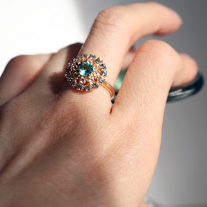 Muse Sun Flower Ring -Blue-