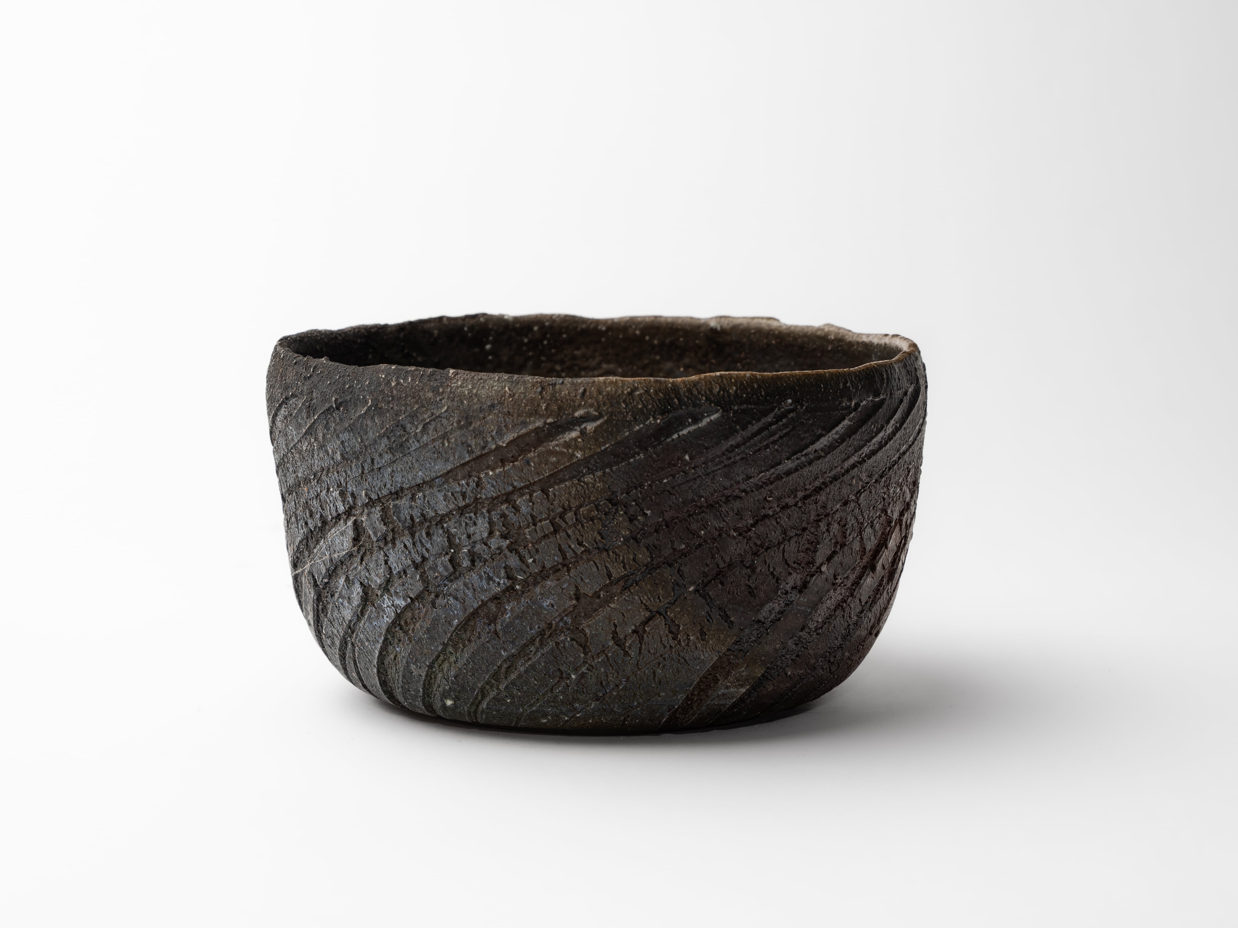 陶芸家　備前焼の器 備前焼 登窯 備前市無形文化財 見附 文雄 保存箱付き黄・青ゴマ蕪徳利