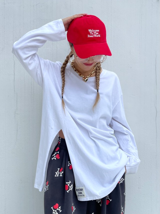 DEEP SLIT LONG T｢WHITE｣#21023