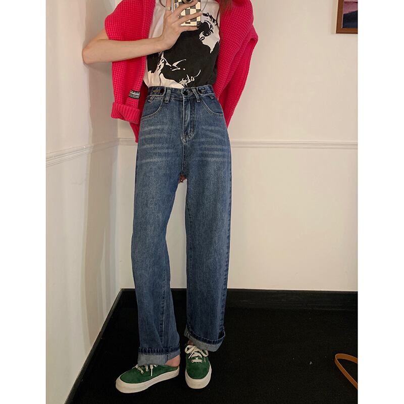 スタンダードブルージーンズ スプリングオータムルーズパンツ レトロ 春物 秋物 モンロー1008565643