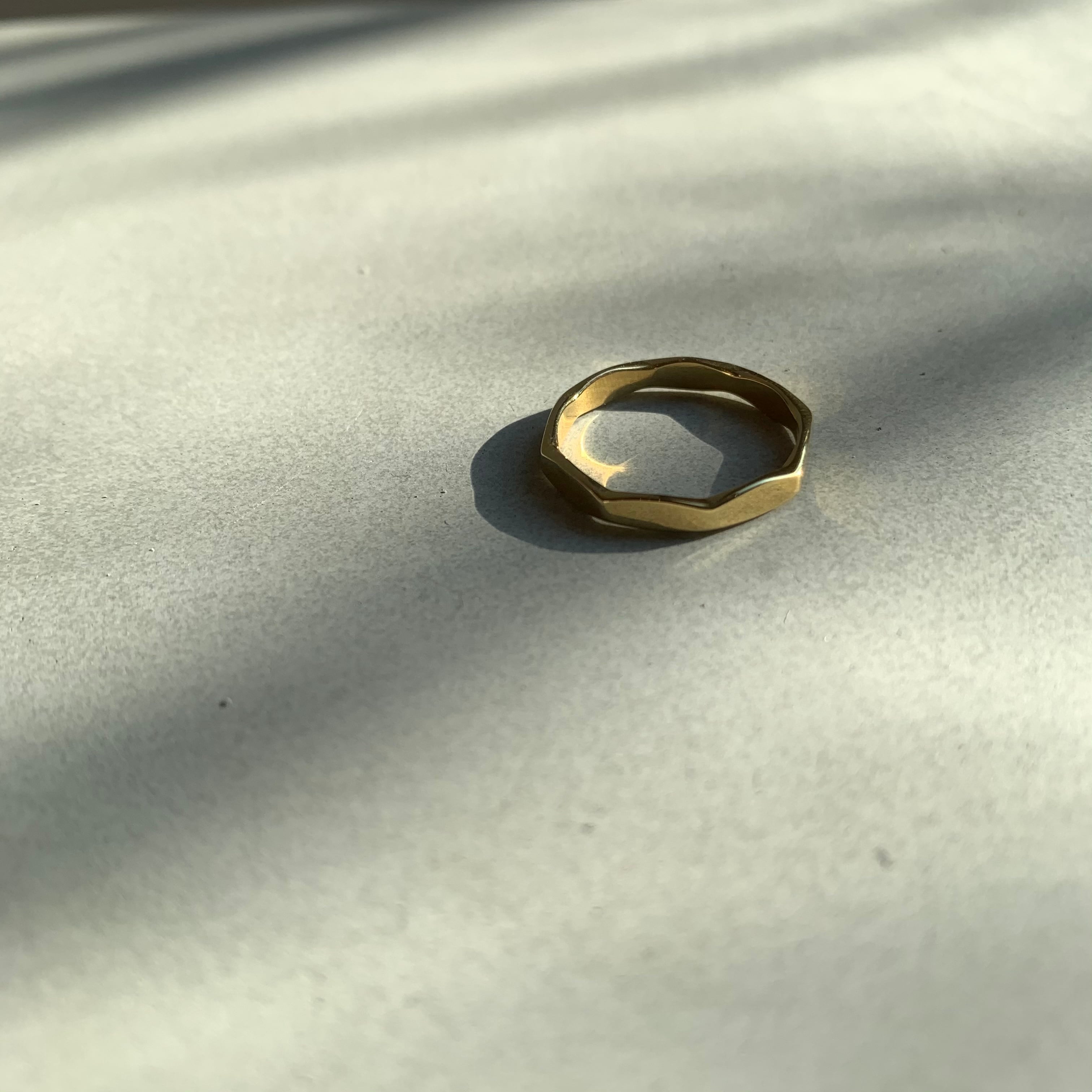 〈Brass〉 flower eye ring / 2mm