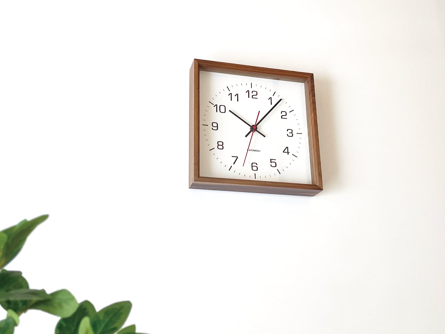 【在庫処分】KATOMOKU muku square clock 2 km-65 KATOMOKU muku square clock 2 ウォールナット km-65WA | 加藤木工株式