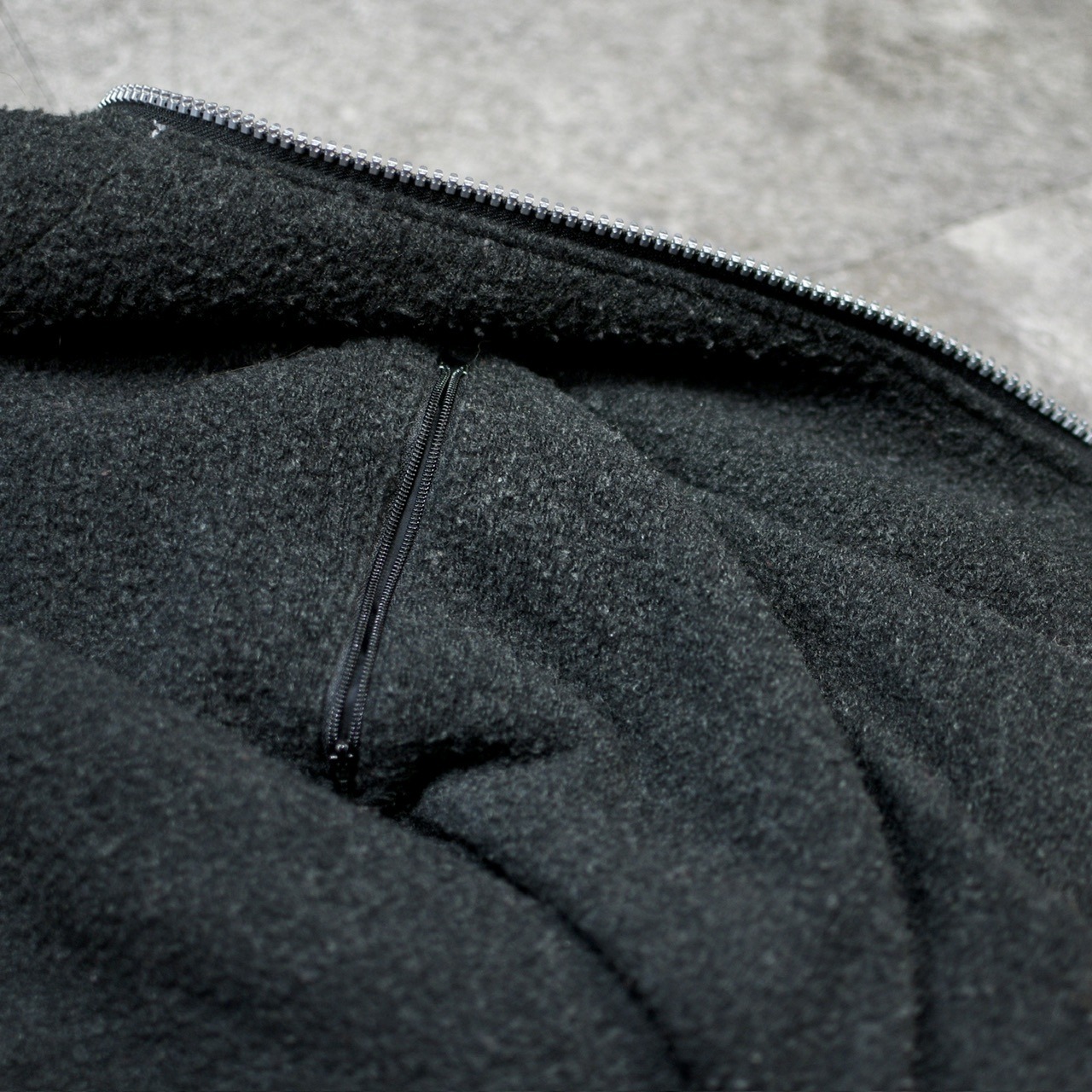 layered design foodie nylon fleece jacket