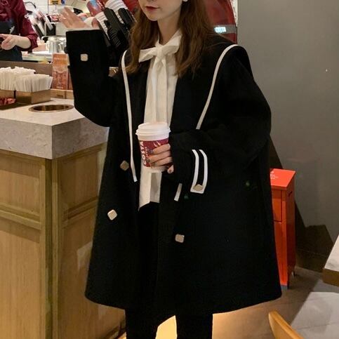 セーラーカラーオーバーコート♥2color | Meluce