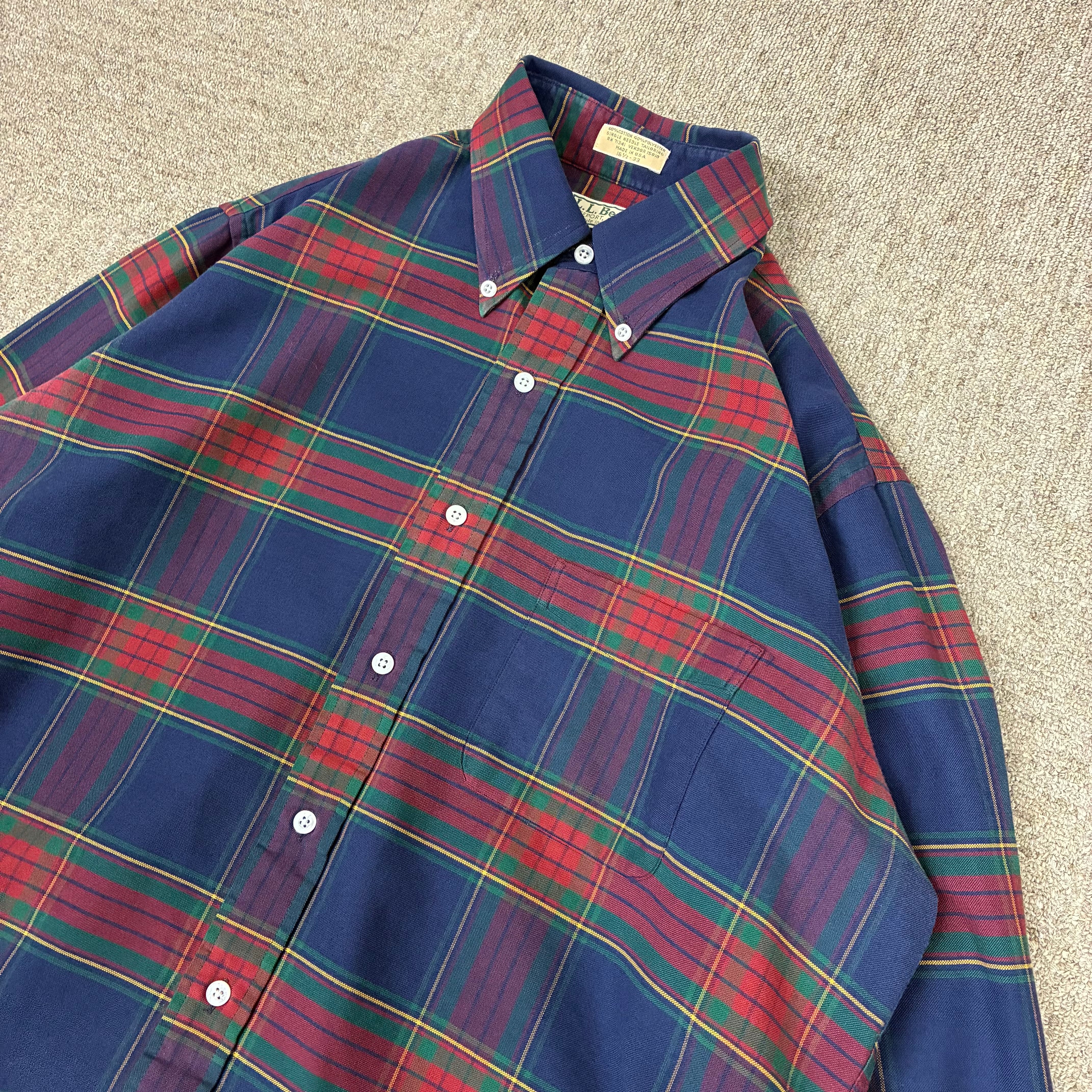 L.L.Bean タイダイ 長袖カットソーL Tシャツ ロンT ネイビー 紺 【公式 