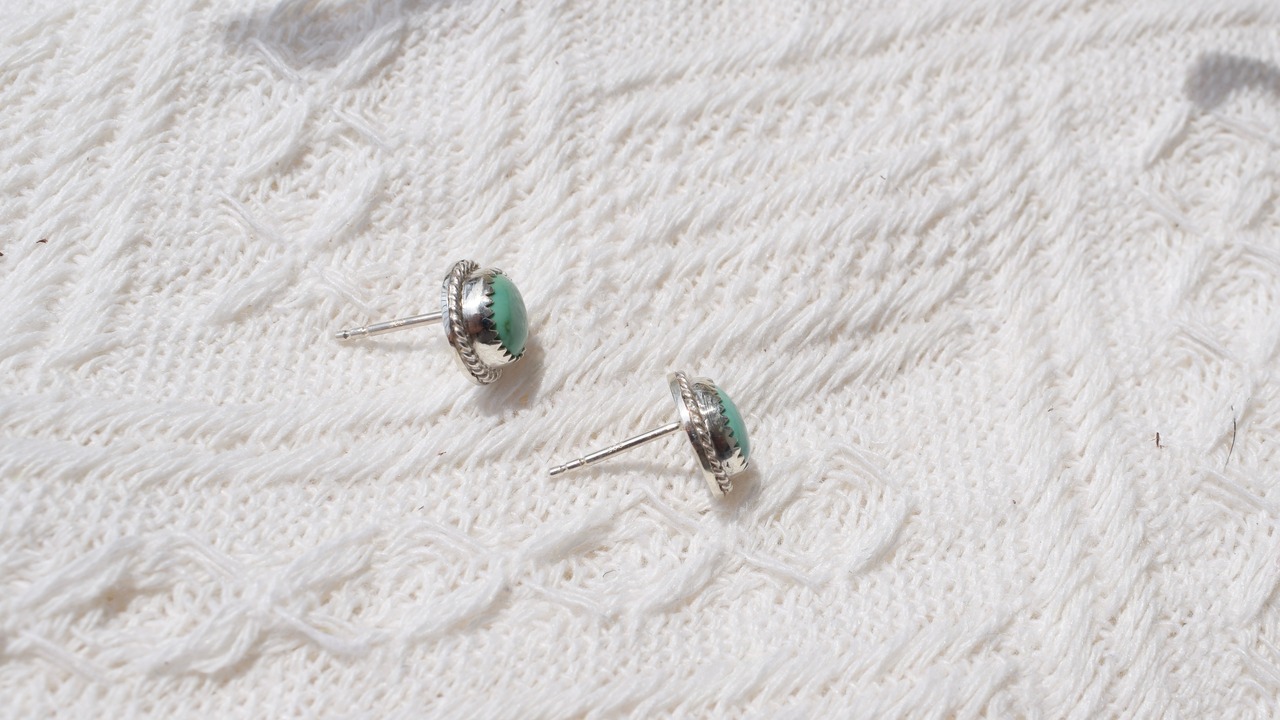 Emerald Valley turquoise pierce 《silver925》【受注製作】