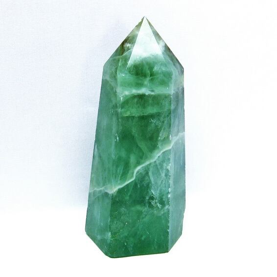 1.4Kg フローライト 原石 六角柱 蛍石 152-1568