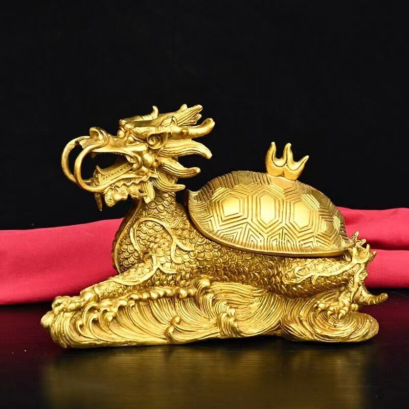 銅器 香炉 竜耳香炉 供養炉 鎮宅 辟邪 開運風水 招財 置物 工芸品 銅製 長寿竜亀 銅製品 鎮宅 辟邪 開 運風水 招財 置物 工芸品