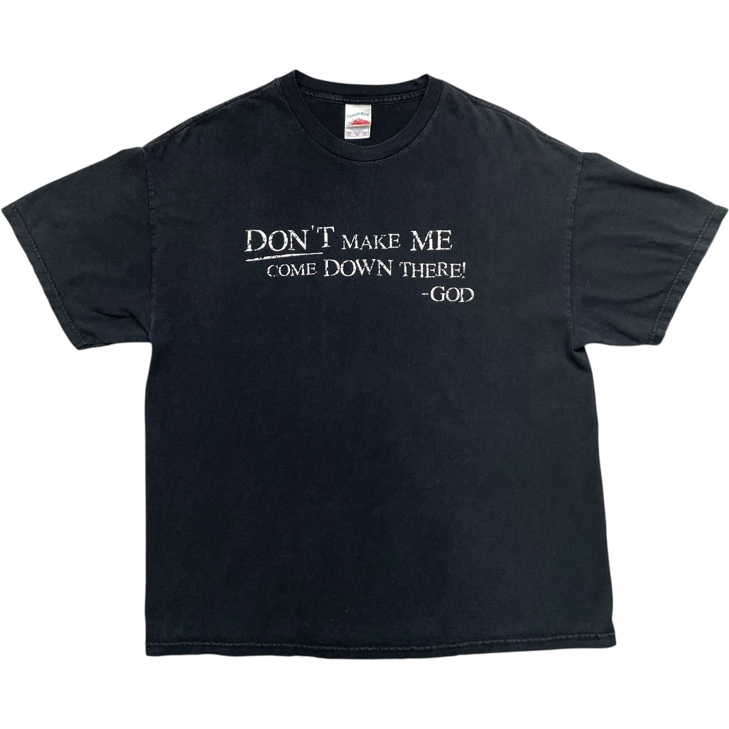 《XL》 TENNESSEE RIVER Tシャツ メッセージプリント ブラック no.8593