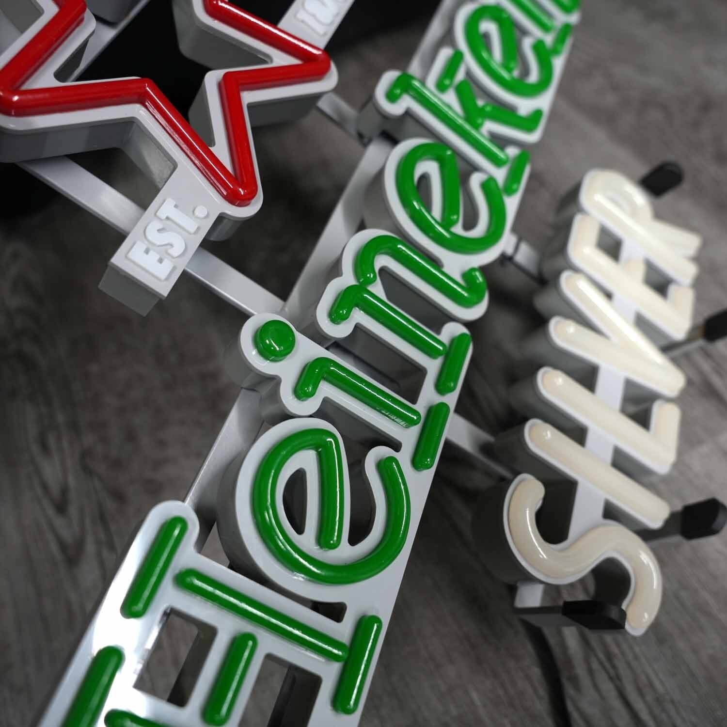 US直輸入 ネオンサイン Heineken ハイネケン SILVER ネオンサイン