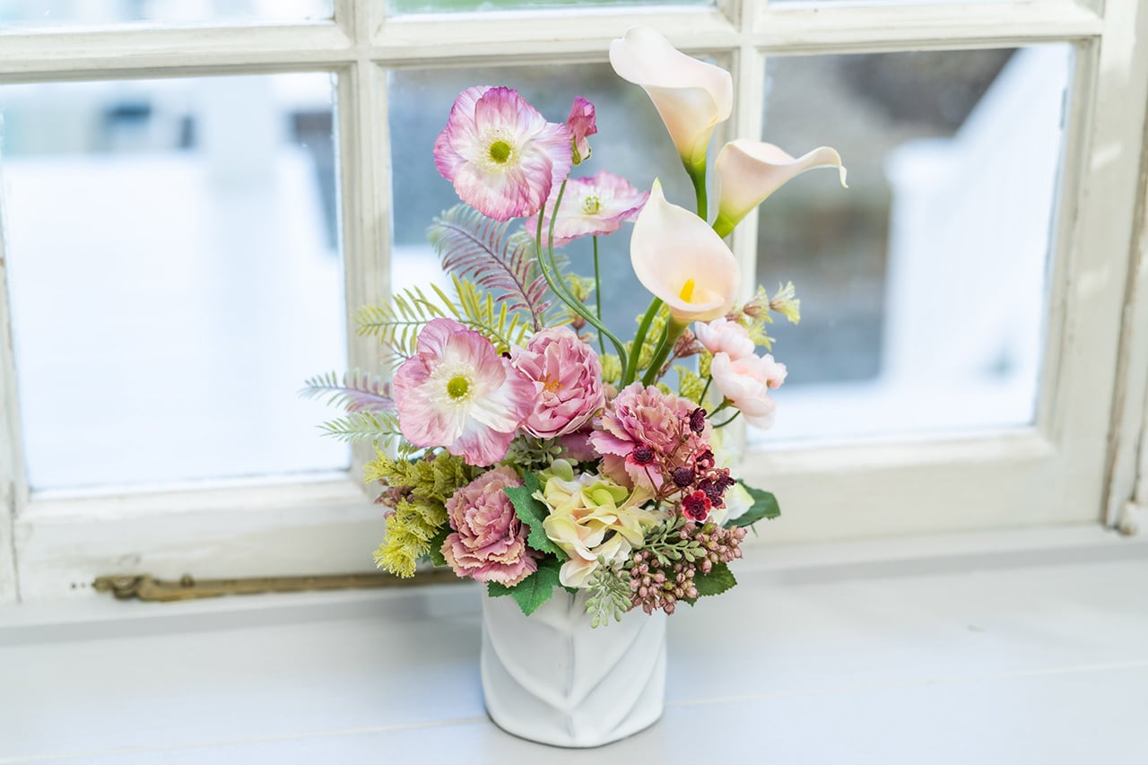 アーティフィシャルフラワー・アレンジメント（ピオニー／2色） by