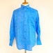 Linen Regular Collar Shirts　Blue
