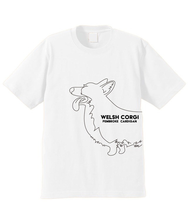 デザインno 198 プレミアムt シャツ 6 2oz コーギー線画イラスト Corgis Head Shop