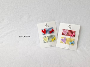 [BLACKPINK] Accessory) Heart Needlepoint Ribbon Set-up / [블랙핑크] 악세)하트자수리본세트