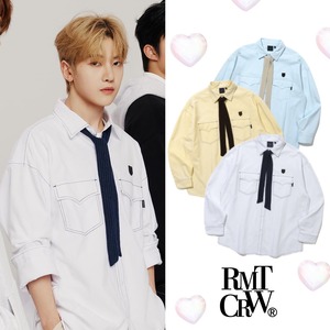 ★ZEROBASEONE ソクマシュー  着用！！【RMTCRW】KNIT TIE OXFORD SHIRTS_3COLOR