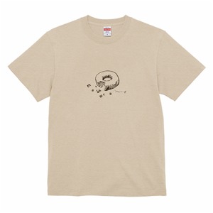 maaru×atelier bokkaコラボTシャツ"KAJIRI" カラー:サンドベージュ