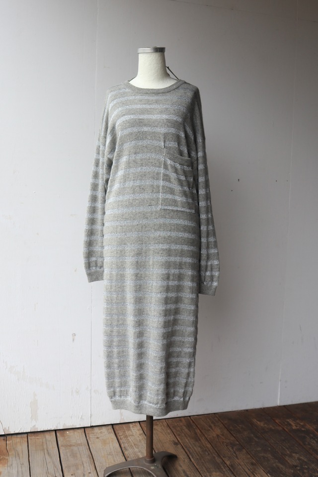 metallic knit one-piece