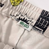 KENZO ケンゾー CARTOON FLYER 総柄 イージー ハーフパンツ ショートパンツ ショーツ サイズ M /ホワイト×マルチ