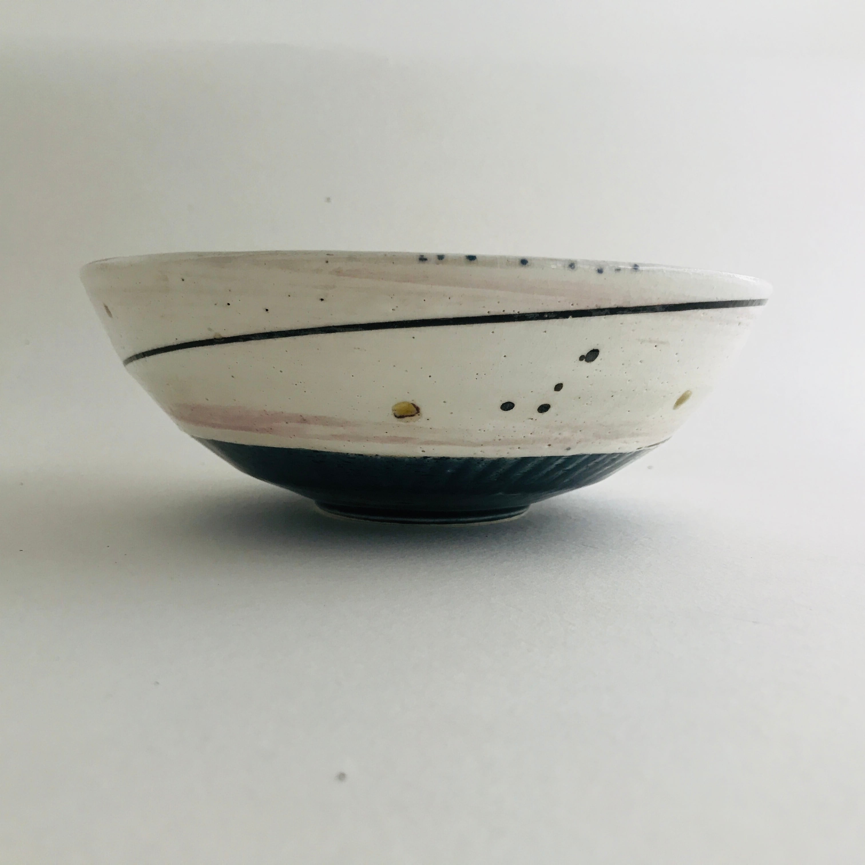 藍釉スパイラル紬bowl