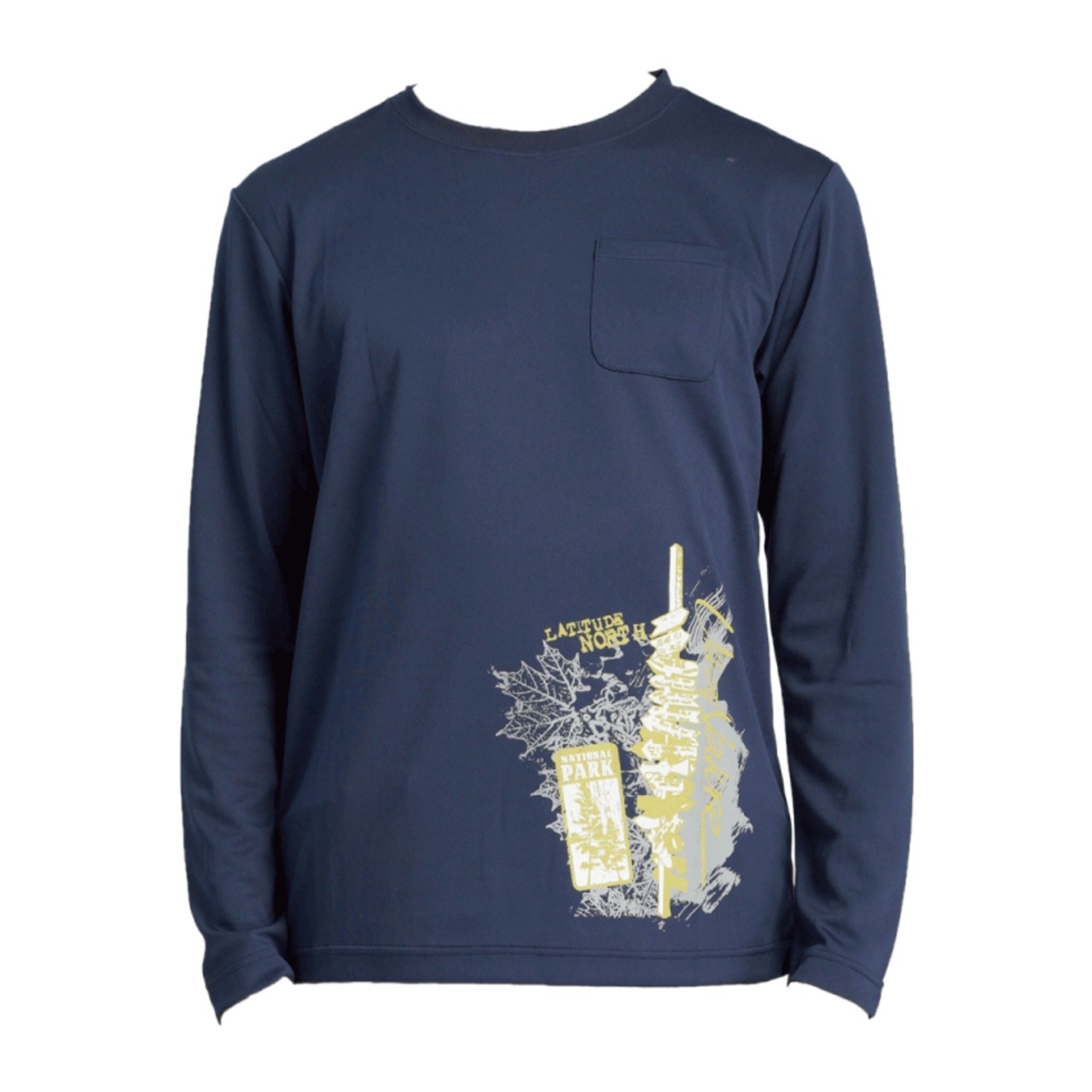 メンズ EVAEDGE ロングスリーブTシャツ(ネイビー)P821FLSM02