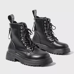 laceup zip boots / l0251