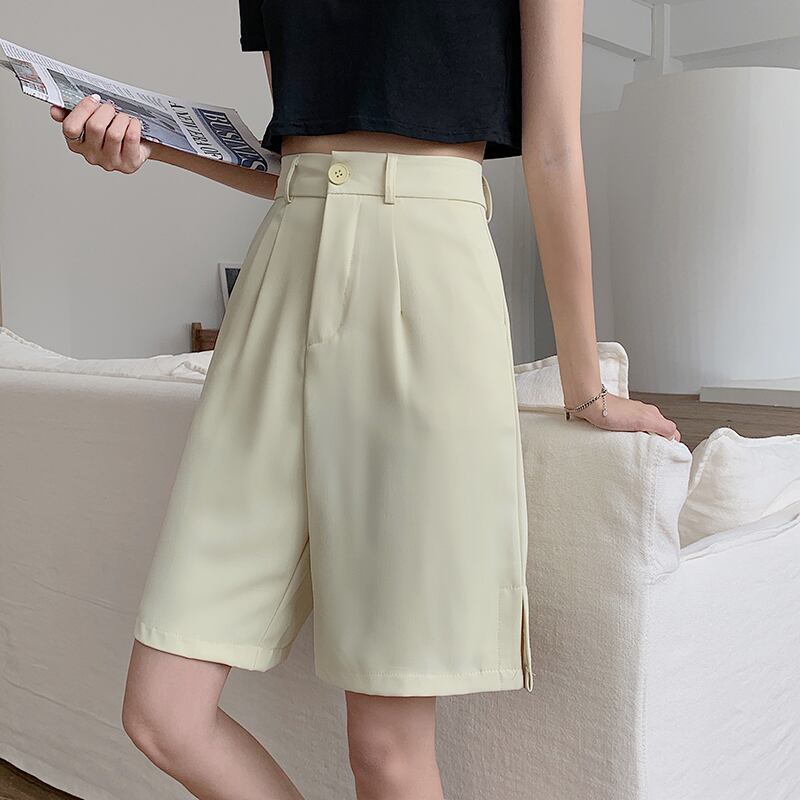 パンツ サマールーズカジュアルショーツ ハイウェストウェスト薄手 夏物 ブルマー クレセントシティ44049890151