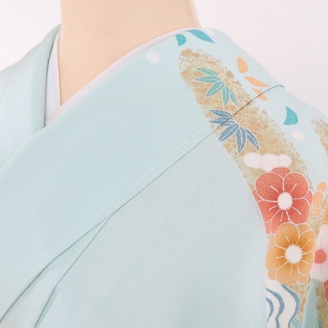 新品 単衣 京友禅 金駒刺繍 トールサイズ 仕付け糸付 着物 訪問着 1300