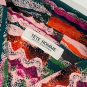 TETE HOMME KAZUTAKA KATOH テットオム アートデザイン 総柄 レーヨン 長袖シャツ 柄シャツ /メンズ