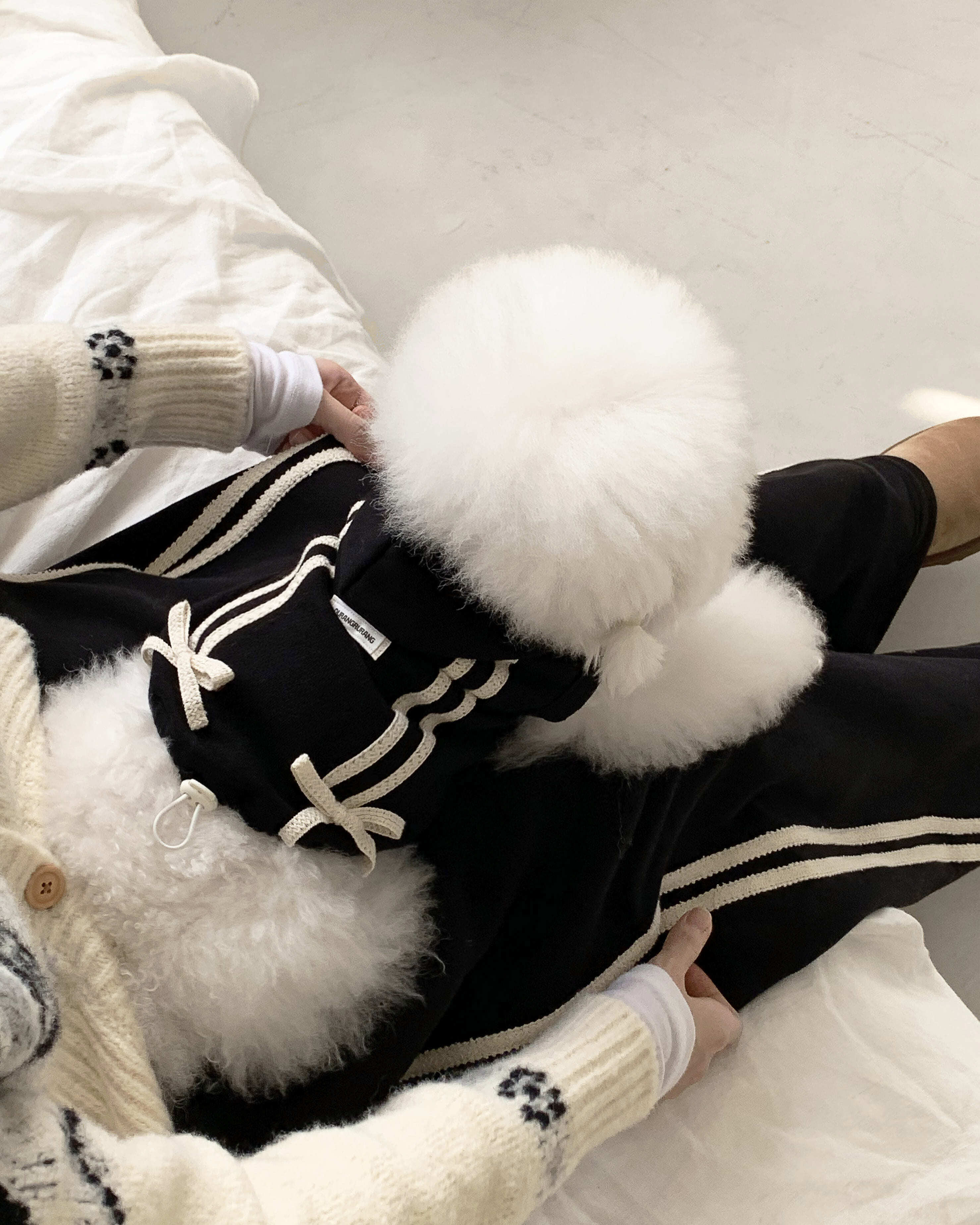 DURANG RURAN Ribbon Hoodie Jacket XLサイズ 即納【DURANG RURANG】Ribbon Hoodie Jacket（Black）デュランルラン