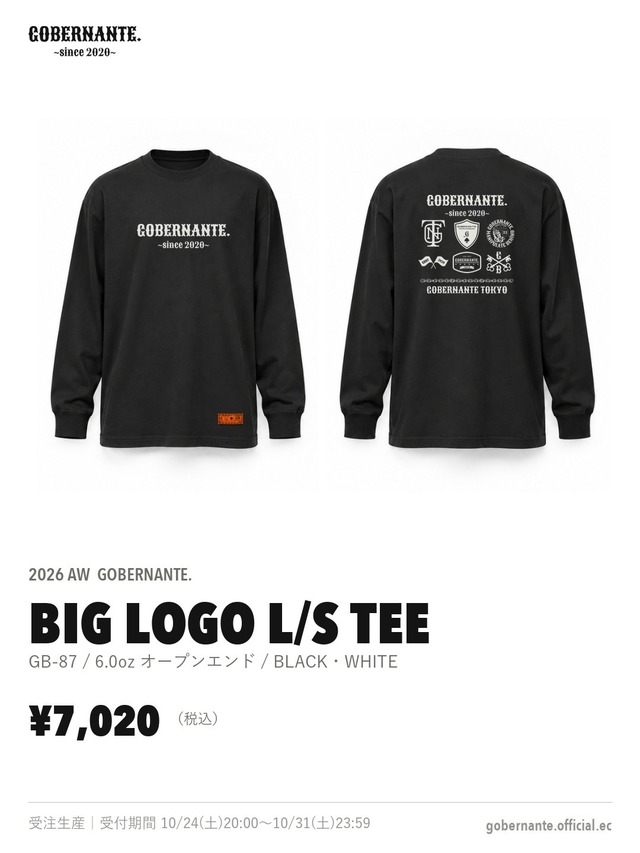 GB-87 BIG LOGO L/S TEE