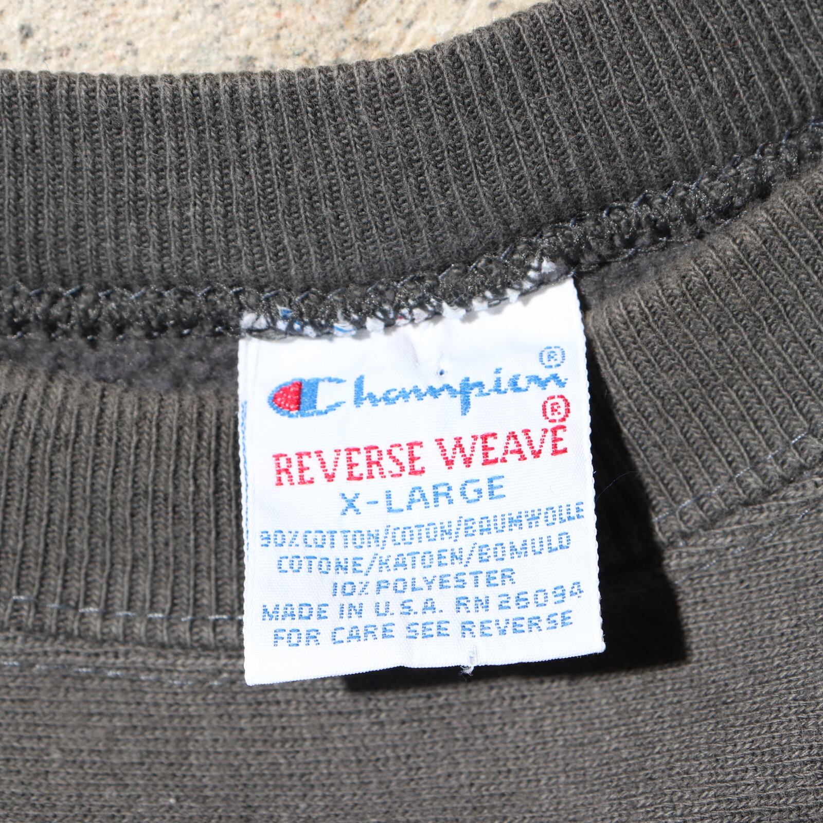 美品 90s XL チャコールグレー リバースウィーブ チャンピオン  