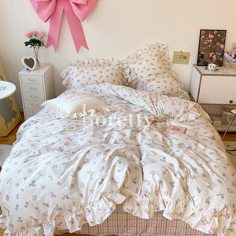 Rady グラウデーションパステルフラワーベッドカバー ダブル