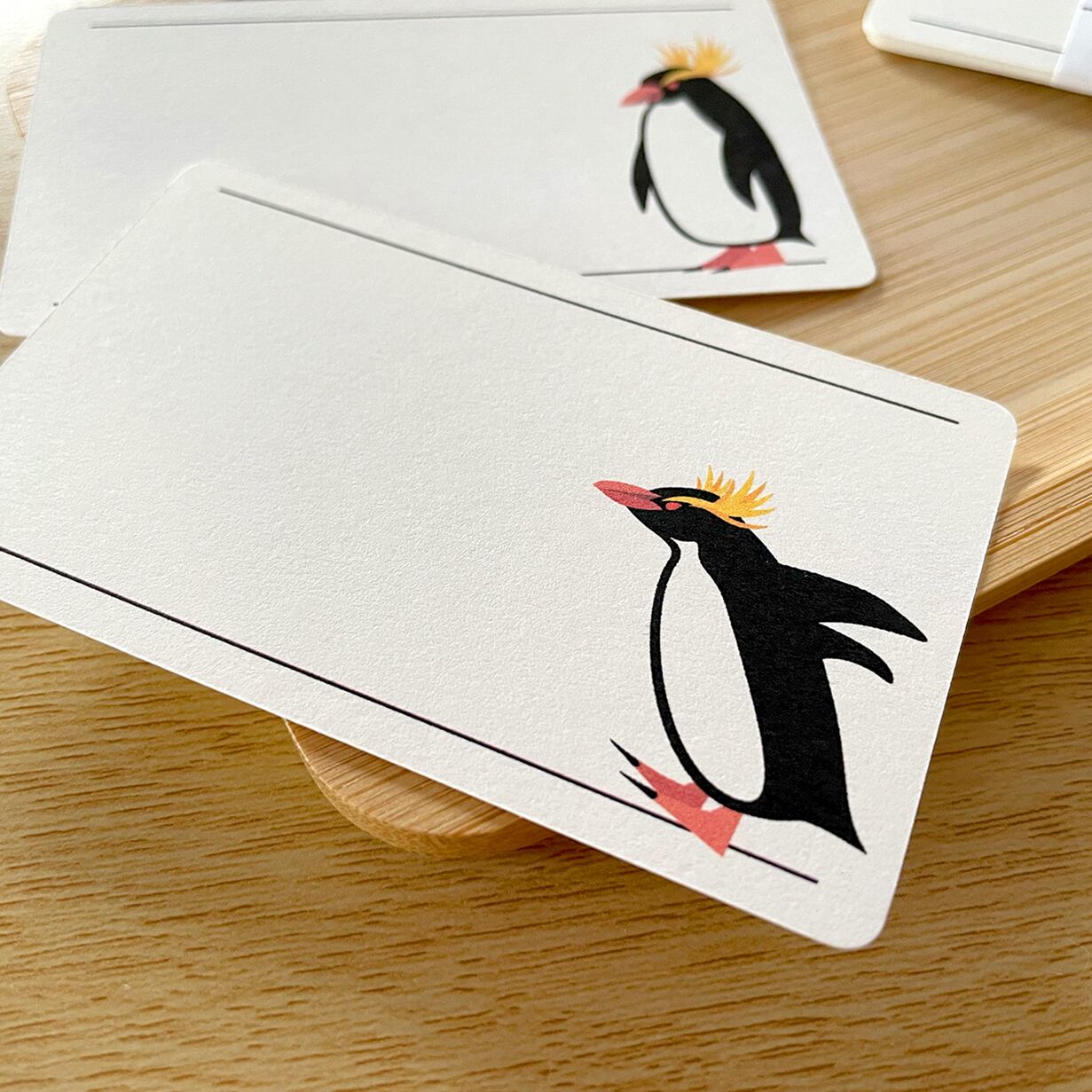 イワトビペンギンのメッセージカード〈10枚入〉名刺サイズ ミニカード