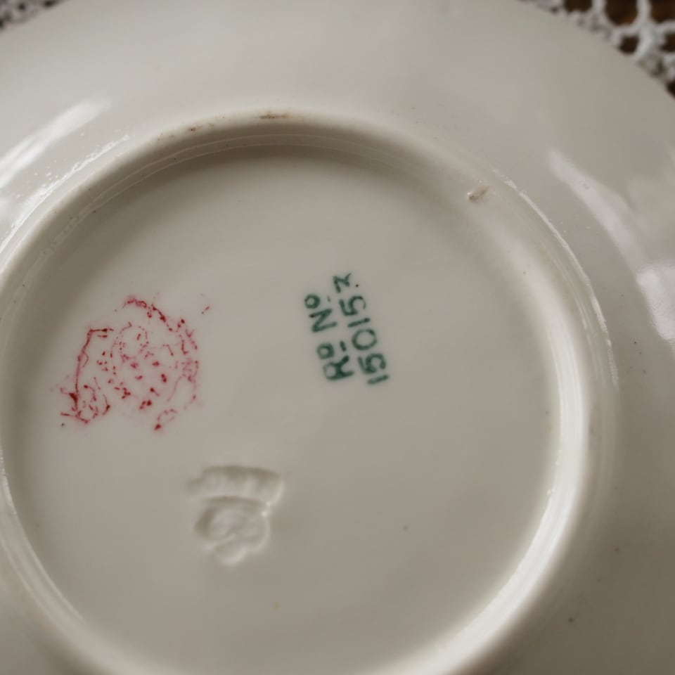 美品 英国Hammersley ハマースレイ ドレスデンスプレイ 手描きフラワー