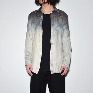 Leather Spiral Shirt 〈Stone mixture〉