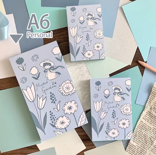 新作☆MO1002｜Molinta 【Muted Garden - 冷调花园】A6Personal 25種特殊紙　紙素材　