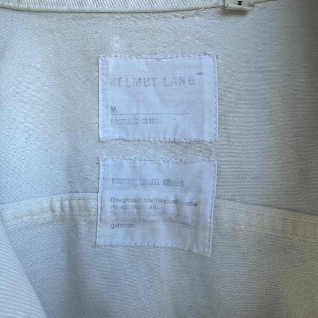 Helmut Lang ヘルムートラング ホワイトデニムジャケット 本人期 98年 オフホワイト 46 ヴィンテージ古着 画像8