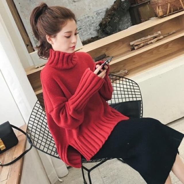 トップス デート カットソー ニットソー セーター 袖あり 長袖 かわいい 大人可愛い きれいめ シンプル カジュアル 大人 上品 おしゃれ お洒落 主役級 存在感 冬 10代 20代 30代 レディース 女性用 OL 学生 デート お出かけ 公園デビュー 女子会 休日 イベント 旅行 着回し 普段使い ファッション コーデ 楽ちん モテ トレンド 流行 インスタ映え S M L ゆったり ゆる 赤 レッド