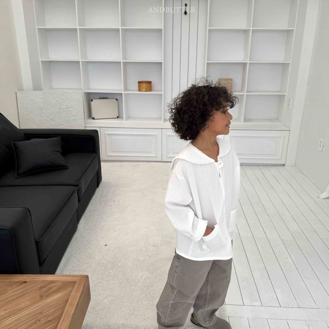 《送料無料》予約:セーラーブラウス【ANDBUTTER】※ジュニアサイズ