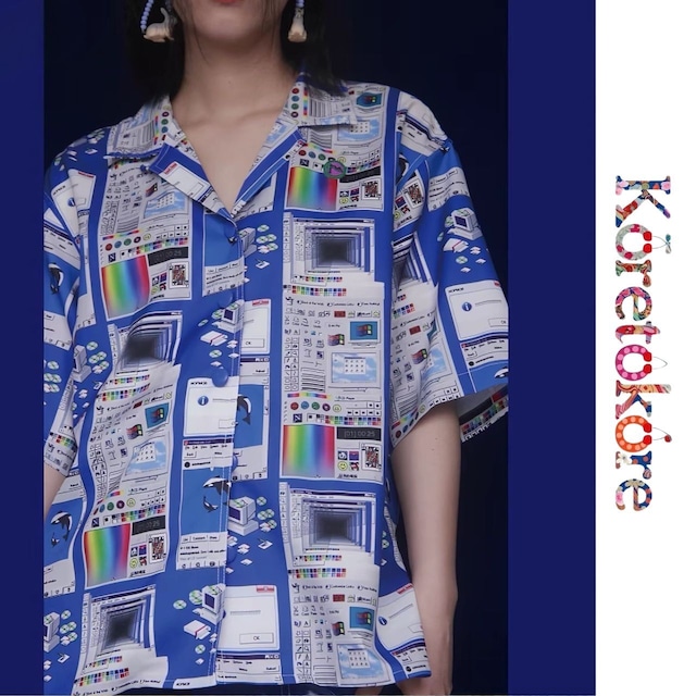 Vapor Blue Graphic Shirt A0312