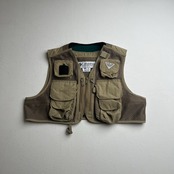 columbia PFG　メッシュ素材　フィッシングベスト　コロンビア　オリーブ　M
 古着