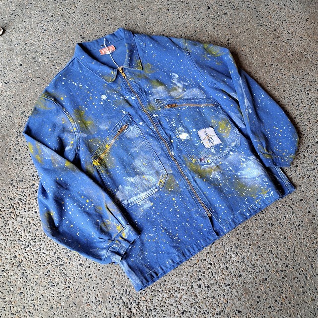 "painted custom" フレンチワーク エンジニアジャケット used [404023]