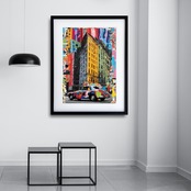New York Pop Collage｜NYのエネルギーとレトロモダンが融合したポップアートポスター｜都会的で大胆なインテリアを演出する一枚A3ポスター