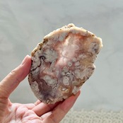フラワーアゲートプレート*チェリーブロッサムアゲート*桜瑪瑙*スライス*天然石インテリア*置き物