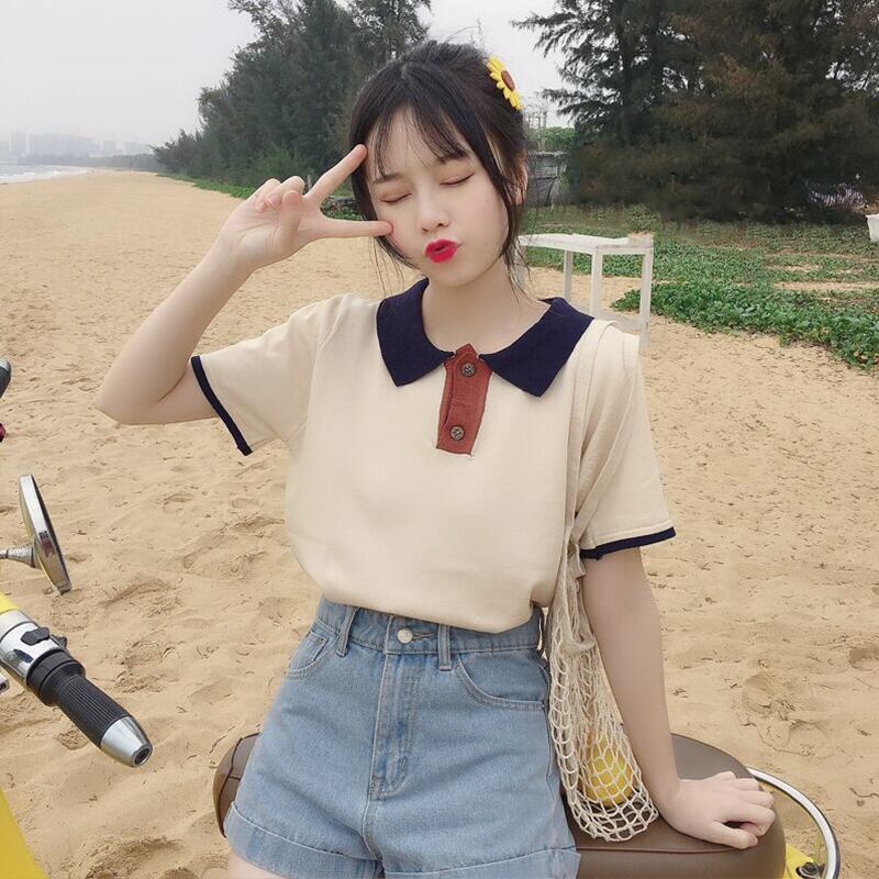 Tシャツ サマーカラースタイルルーズトップス 夏物 萌量不足88972559319