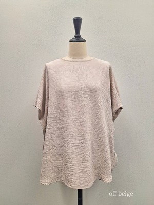 【SAMPLE SALE】UV・吸水速乾★コクーンシルエット涼やかプルオーバー(オフベージュ)